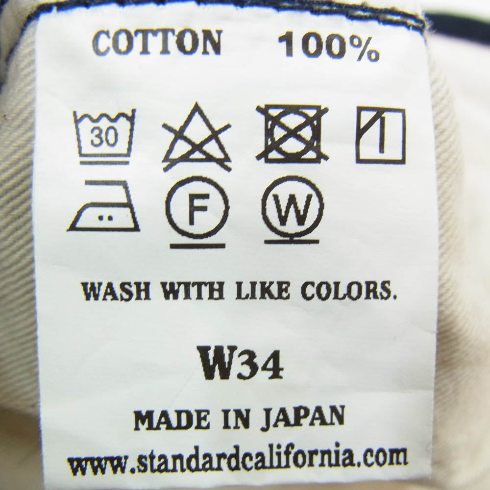 STANDARD CALIFORNIA スタンダードカリフォルニア SD CORDUROY PANTS コーデュロイ パンツ ネイビー系 34【極上美品】【中古】