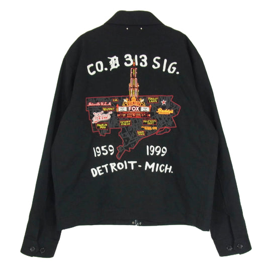 MINEDENIM マインデニム 24SS 2402-8001-99-032 Detroit City Souvenir JKT バック刺繍 スーベニアジャケット ブラック系 3【中古】