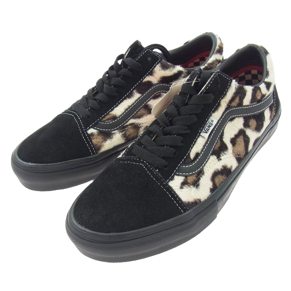 Supreme シュプリーム 23AW VN0A5FCBBM8 × VANS バンズ SKATE OLD SKOOL LEOPARD スケート オールドスクール レオパード スニーカー ブラック系 27.5cm【新古品】【未使用】【中古】