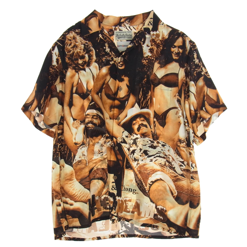 WACKO MARIA ワコマリア NICE DREAMS レーヨン アロハ シャツ ブラウン系 マルチカラー系 M【美品】【中古】