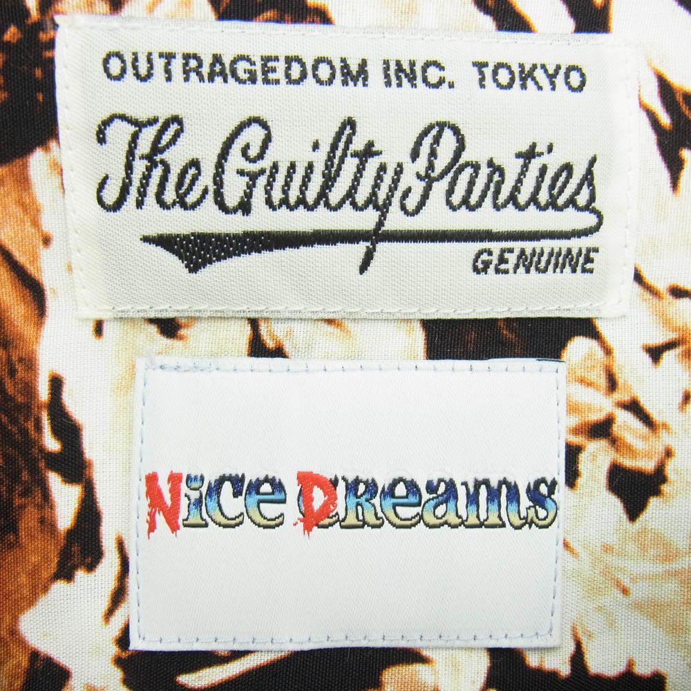 WACKO MARIA ワコマリア NICE DREAMS レーヨン アロハ シャツ ブラウン系 マルチカラー系 M【美品】【中古】