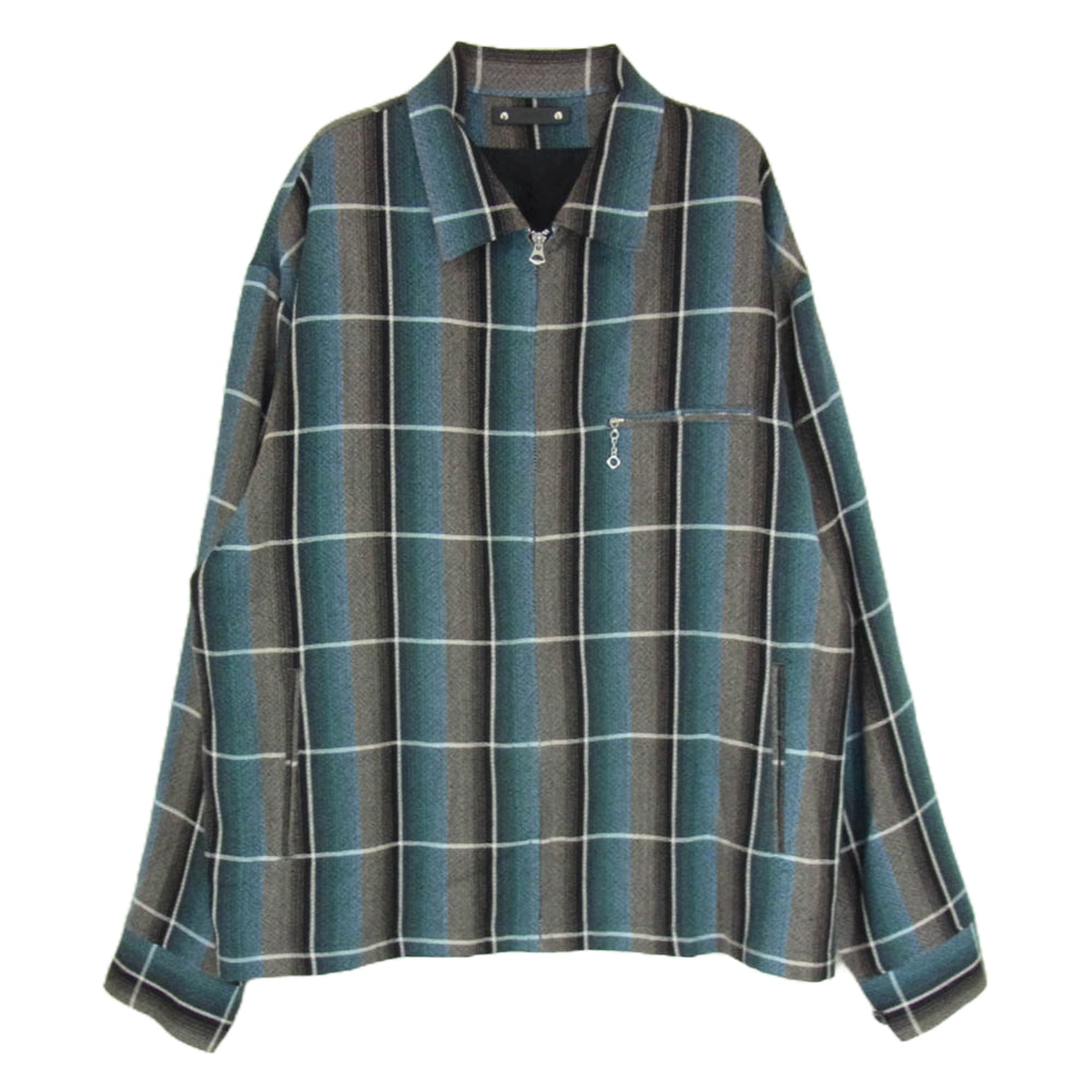 MINEDENIM マインデニム 23AW 2309-8005-47-032 Wool.Ry Check Harrington JKT ウール チェック ハリントンジャケット ブルー系 3【美品】【中古】