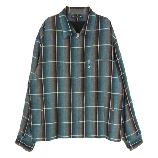 MINEDENIM マインデニム 23AW 2309-8005-47-032 Wool.Ry Check Harrington JKT ウール チェック ハリントンジャケット ブルー系 3【美品】【中古】