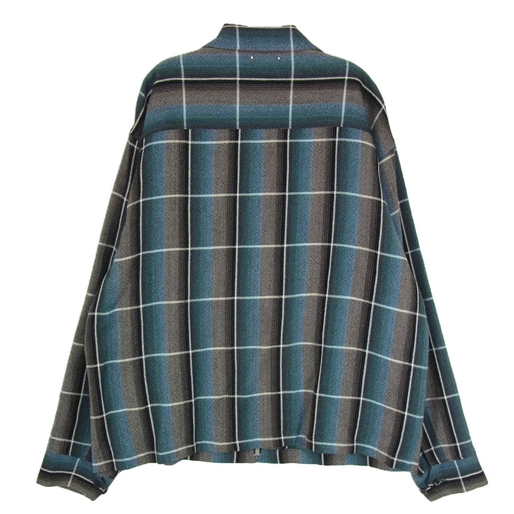 MINEDENIM マインデニム 23AW 2309-8005-47-032 Wool.Ry Check Harrington JKT ウール チェック ハリントンジャケット ブルー系 3【美品】【中古】