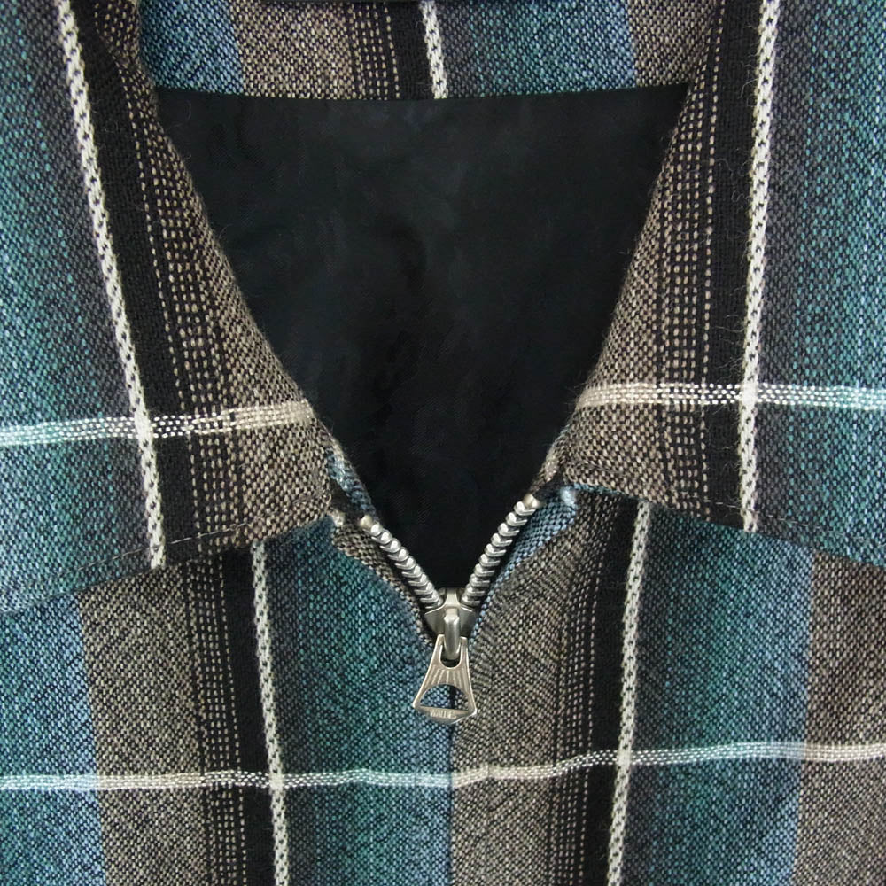 MINEDENIM マインデニム 23AW 2309-8005-47-032 Wool.Ry Check Harrington JKT ウール チェック ハリントンジャケット ブルー系 3【美品】【中古】