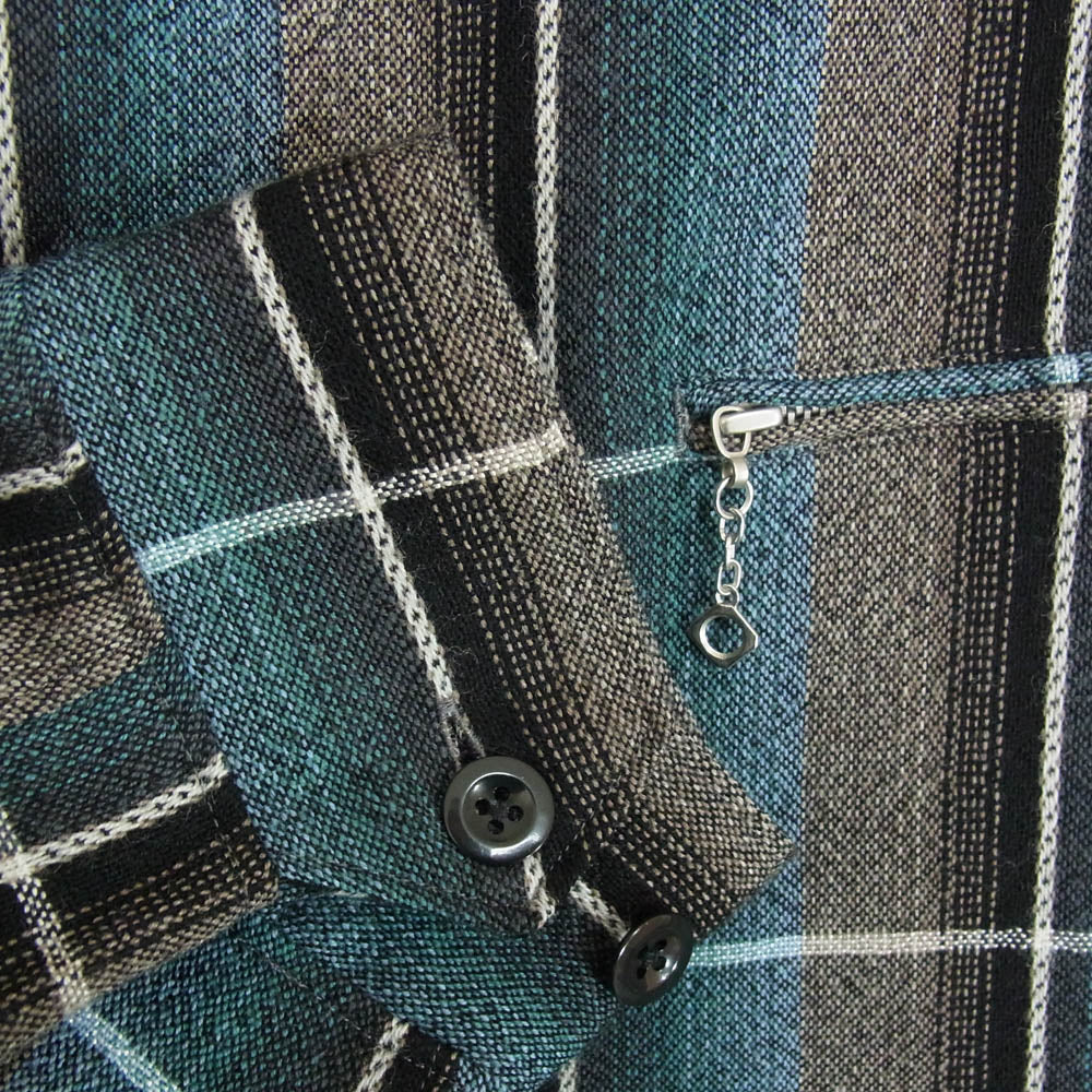 MINEDENIM マインデニム 23AW 2309-8005-47-032 Wool.Ry Check Harrington JKT ウール チェック ハリントンジャケット ブルー系 3【美品】【中古】