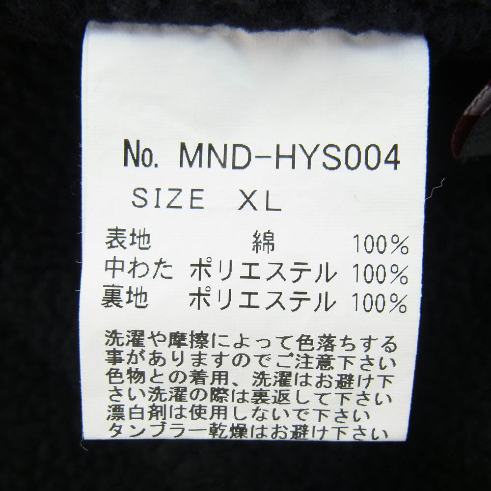 HYSTERIC GLAMOUR ヒステリックグラマー 24AW MND-HYS004-99XL2 × MINEDENIM マインデニム DENIM JACKET バックプリント ボア デニムジャケット ブラック系 XL【新古品】【未使用】【中古】
