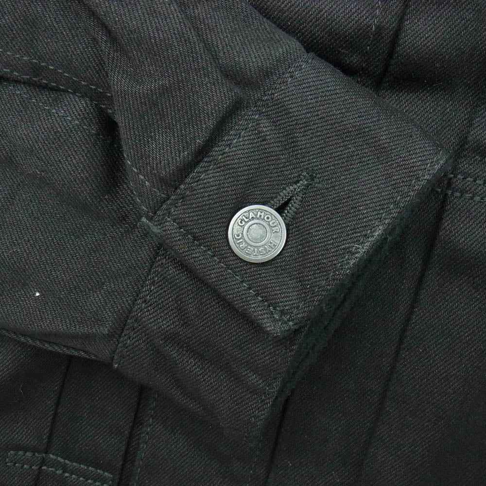 HYSTERIC GLAMOUR ヒステリックグラマー 24AW MND-HYS004-99XL2 × MINEDENIM マインデニム DENIM JACKET バックプリント ボア デニムジャケット ブラック系 XL【新古品】【未使用】【中古】