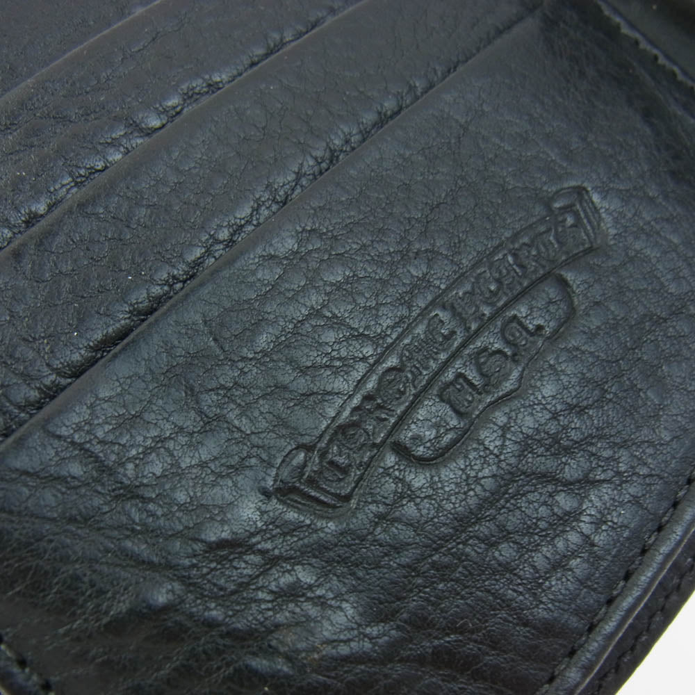 CHROME HEARTS クロムハーツ（原本無） WAVE WALLET ウェーブウォレットBSフレアボタン ブラック系【中古】
