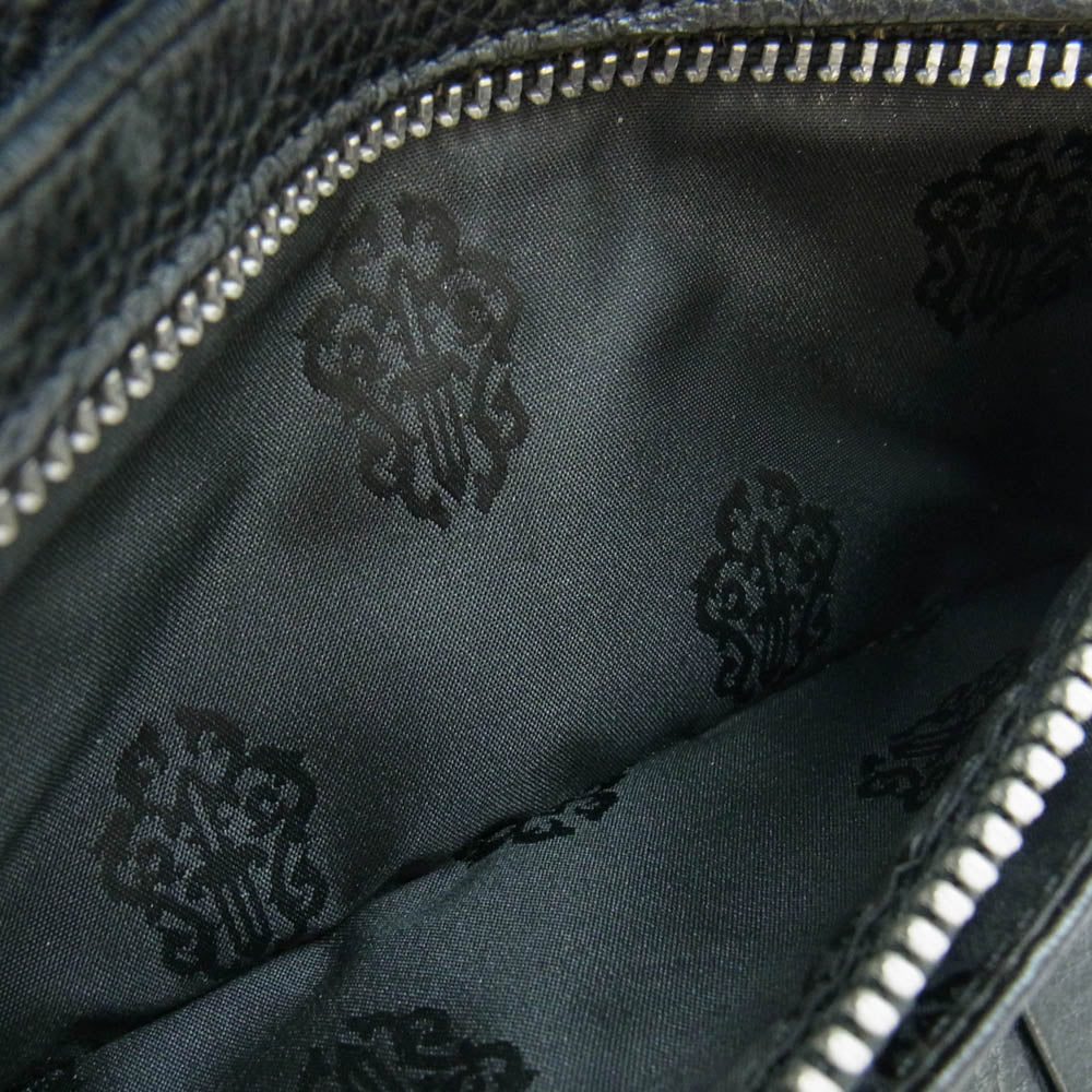 CHROME HEARTS クロムハーツ（原本無） WAVE WALLET ウェーブウォレットBSフレアボタン ブラック系【中古】