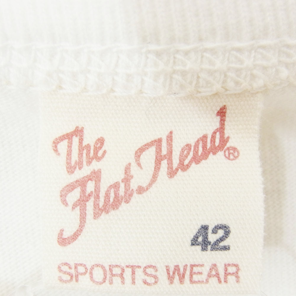 THE FLAT HEAD ザフラットヘッド EARLY WORKS 半袖 クルーネック 丸首 ショートスリーブ Tシャツ ホワイト系 42【中古】