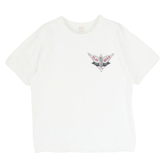 THE FLAT HEAD ザフラットヘッド RIDE TO LIVE 半袖 クルーネック 丸首 ショートスリーブ Tシャツ ホワイト系 42【中古】
