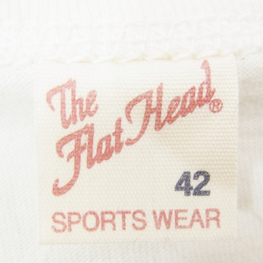 THE FLAT HEAD ザフラットヘッド RIDE TO LIVE 半袖 クルーネック 丸首 ショートスリーブ Tシャツ ホワイト系 42【中古】