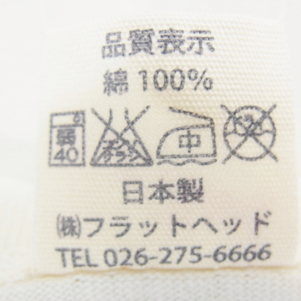 THE FLAT HEAD ザフラットヘッド RIDE TO LIVE 半袖 クルーネック 丸首 ショートスリーブ Tシャツ ホワイト系 42【中古】