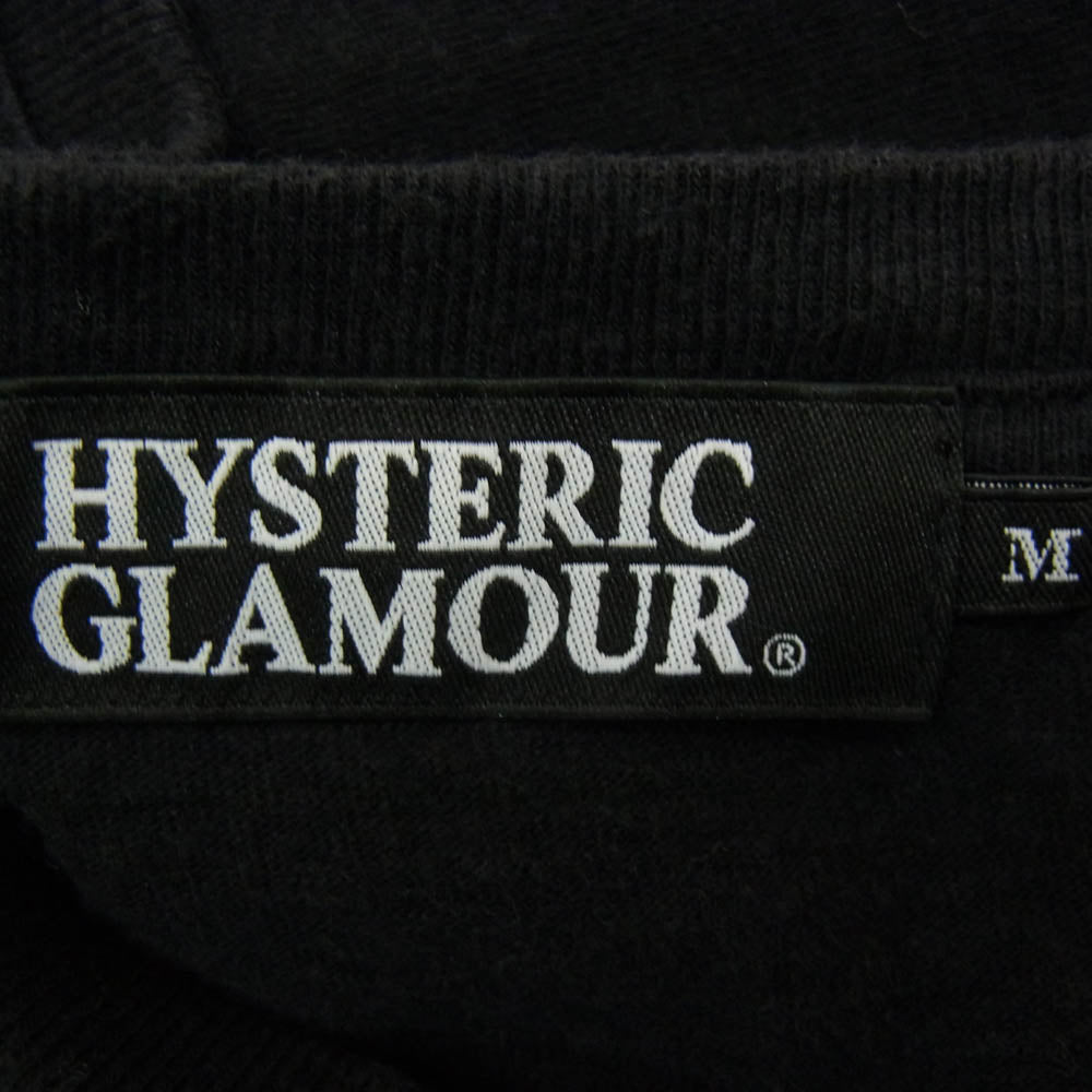 HYSTERIC GLAMOUR ヒステリックグラマー ガール フロント プリント 半袖 Tシャツ ブラック系 M【中古】