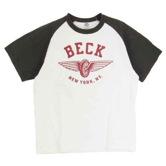 The REAL McCOY'S ザリアルマッコイズ TOY'S MCCOY トイズマッコイ BECK ラグラン ブラック 半袖 Tシャツ ブラック系 L【中古】