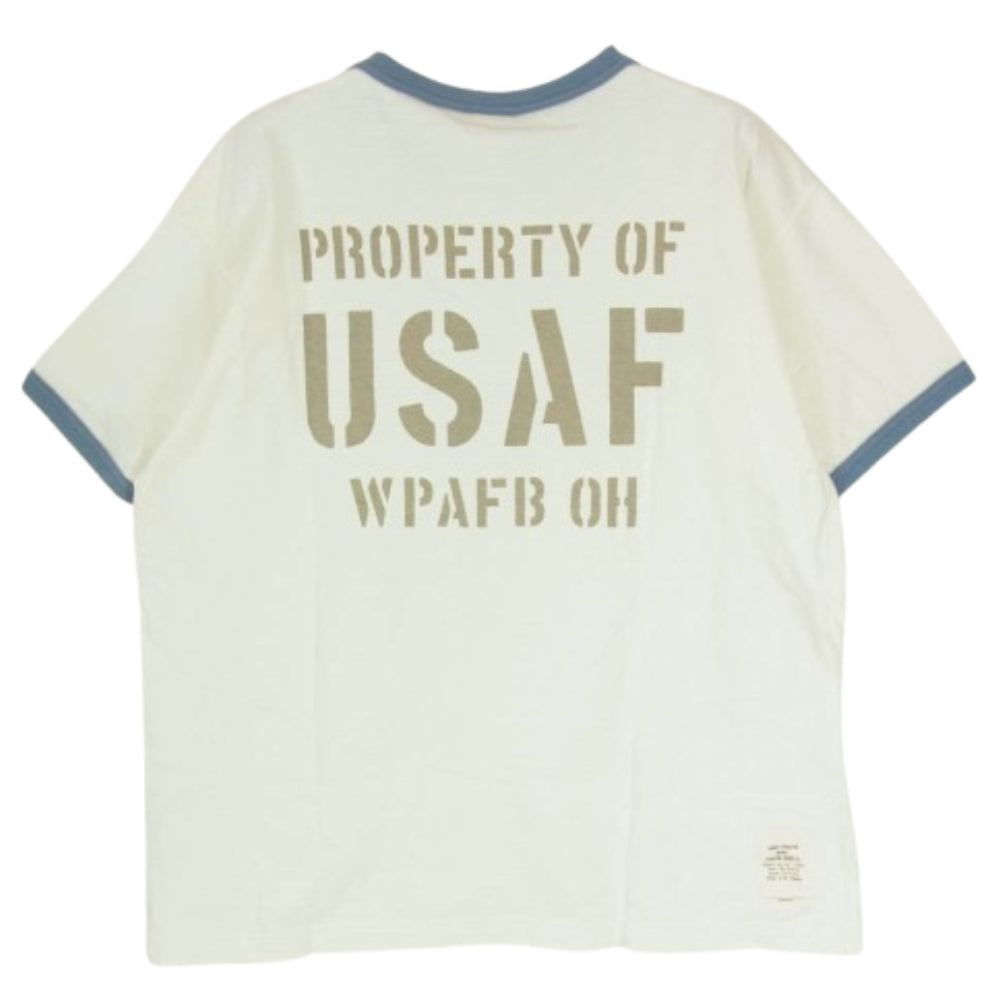 The REAL McCOY'S ザリアルマッコイズ TOY'S MCCOY トイズマッコイ US AIR FORCE 半袖 Tシャツ ホワイト系 L【中古】