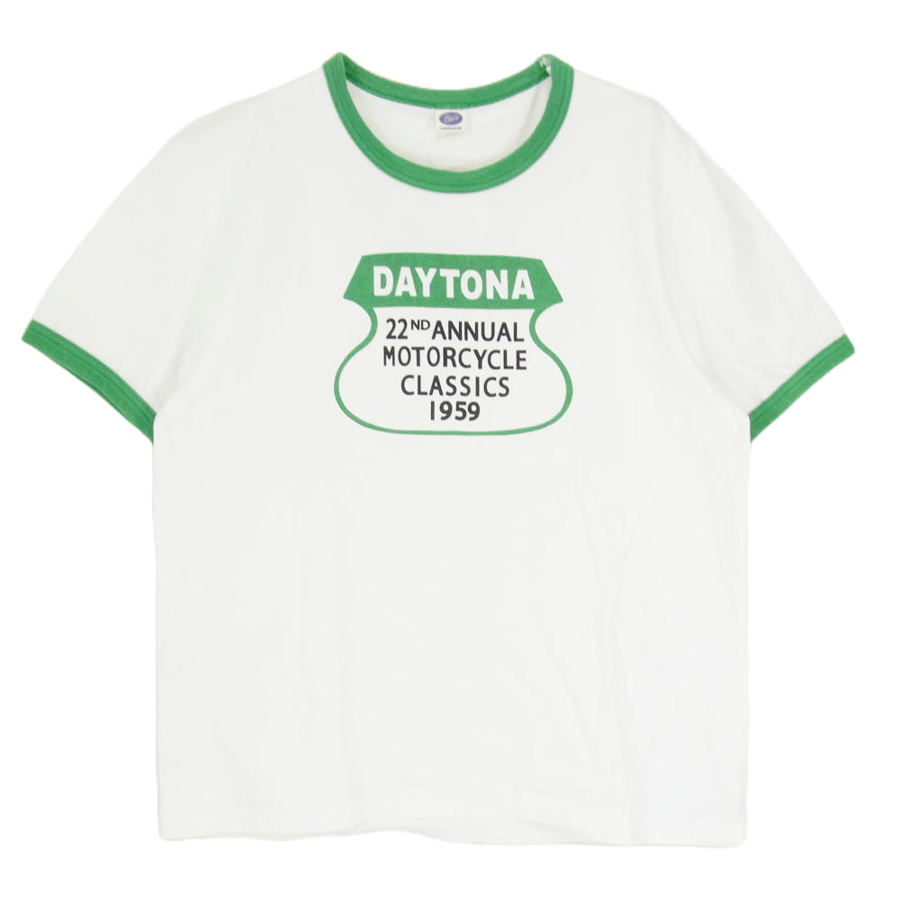 The REAL McCOY'S ザリアルマッコイズ BC17003 BUCO ブコ DAYTONA 半袖 Tシャツ ホワイト系 L【中古】
