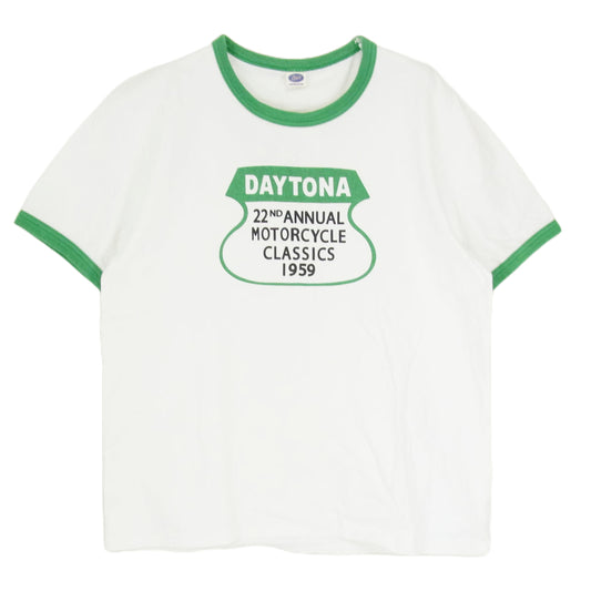 The REAL McCOY'S ザリアルマッコイズ BC17003 BUCO ブコ DAYTONA 半袖 Tシャツ ホワイト系 L【中古】