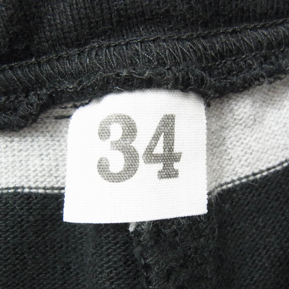 WESTRIDE ウエストライド BORDER SHORTS PANTS ボーダー ショート パンツ グレー ブラック系 34【中古】