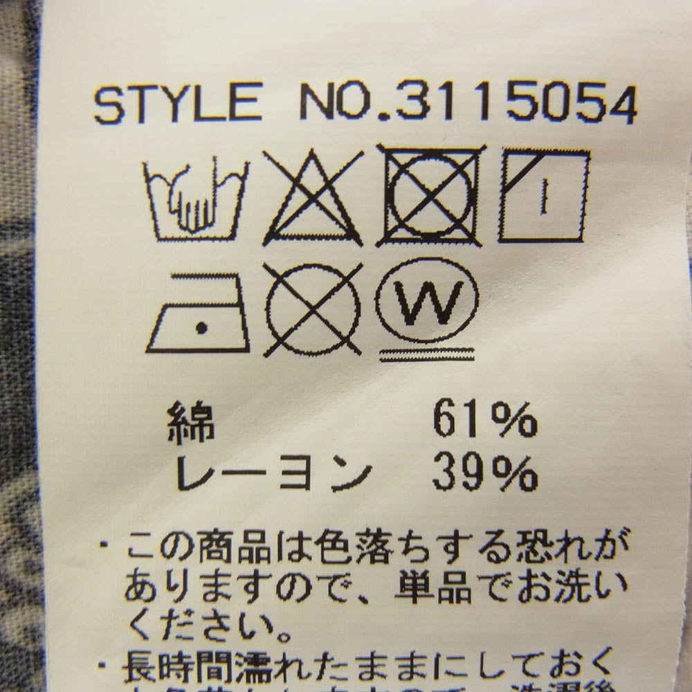 schott ショット HAWAIIAN LS SHIRT TATTOO ハワイアン タトゥー オープンカラー 長袖 シャツ ブラック系 M【中古】