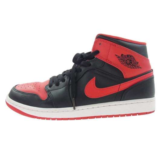 NIKE ナイキ DQ8426-060 Air Jordan 1 Mid Bred Toe エアジョーダン ミッド ブレッド トゥ レッド系 ブラック系 29cm【中古】