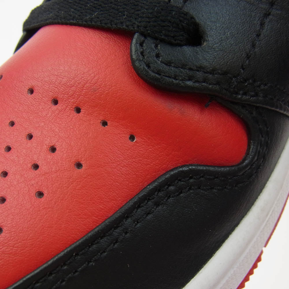 NIKE ナイキ DQ8426-060 Air Jordan 1 Mid Bred Toe エアジョーダン ミッド ブレッド トゥ レッド系 ブラック系 29cm【中古】