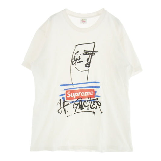 Supreme シュプリーム 19SS Jean Paul Gaultier Tee ジャン ポール ゴルチエ 半袖 Tシャツ ホワイト系 M【中古】