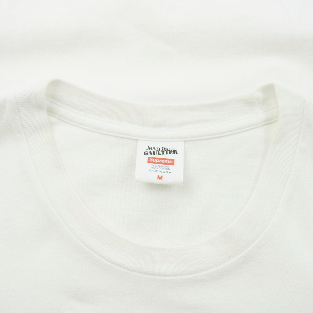 Supreme シュプリーム 19SS Jean Paul Gaultier Tee ジャン ポール ゴルチエ 半袖 Tシャツ ホワイト系 M【中古】