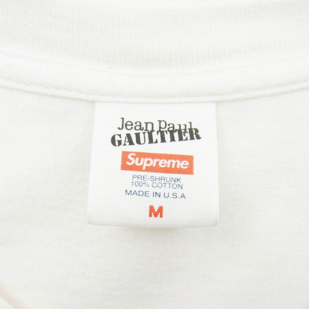 Supreme シュプリーム 19SS Jean Paul Gaultier Tee ジャン ポール ゴルチエ 半袖 Tシャツ ホワイト系 M【中古】