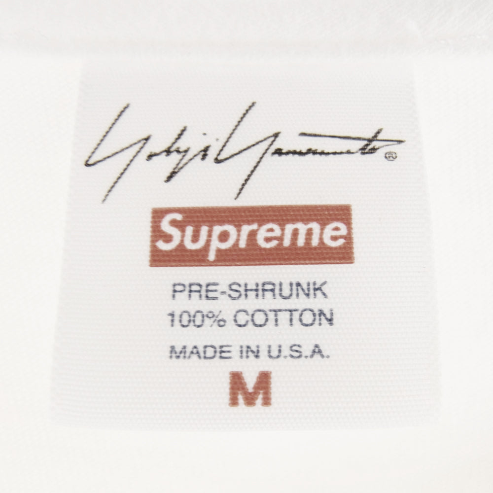 Supreme シュプリーム 20AW Yohji Yamamoto Logo Tee ヨウジヤマモト ロゴ 半袖 Tシャツ ホワイト系 M【中古】