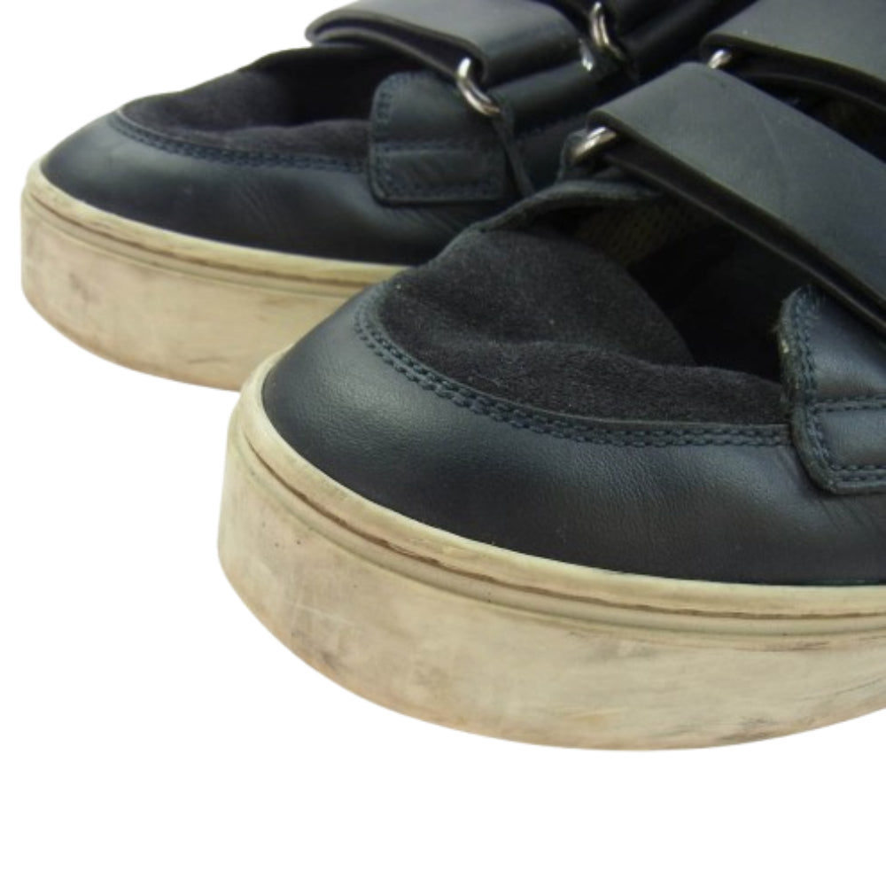 LOUIS VUITTON ルイ・ヴィトン ベルクロ スエード ハイカット スニーカー ネイビー系 8【中古】