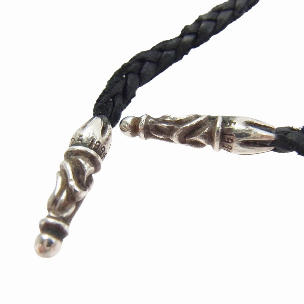 CHROME HEARTS クロムハーツ（原本無） FILIG CROSS-SM LB フィリグリークロス スモール wレザーブレイド ネックレス シルバー系【中古】