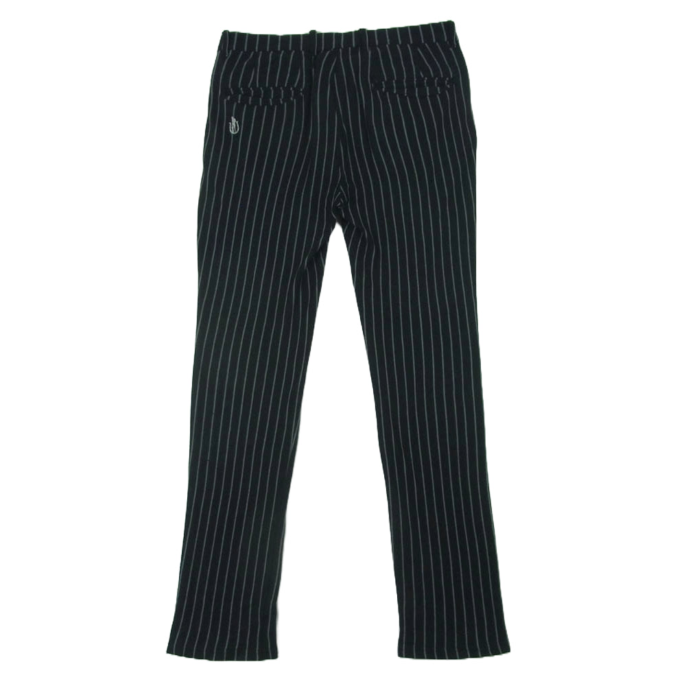 HYSTERIC GLAMOUR ヒステリックグラマー ストライプ パンツ レーヨン シルク 日本製 ブラック系 グレー系 S【中古】