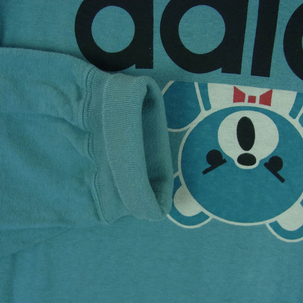 HYSTERIC GLAMOUR ヒステリックグラマー 01181CL02 ヒスベア adios プリント 長袖 Tシャツ 日本製 ライトブルー系 FREE【中古】