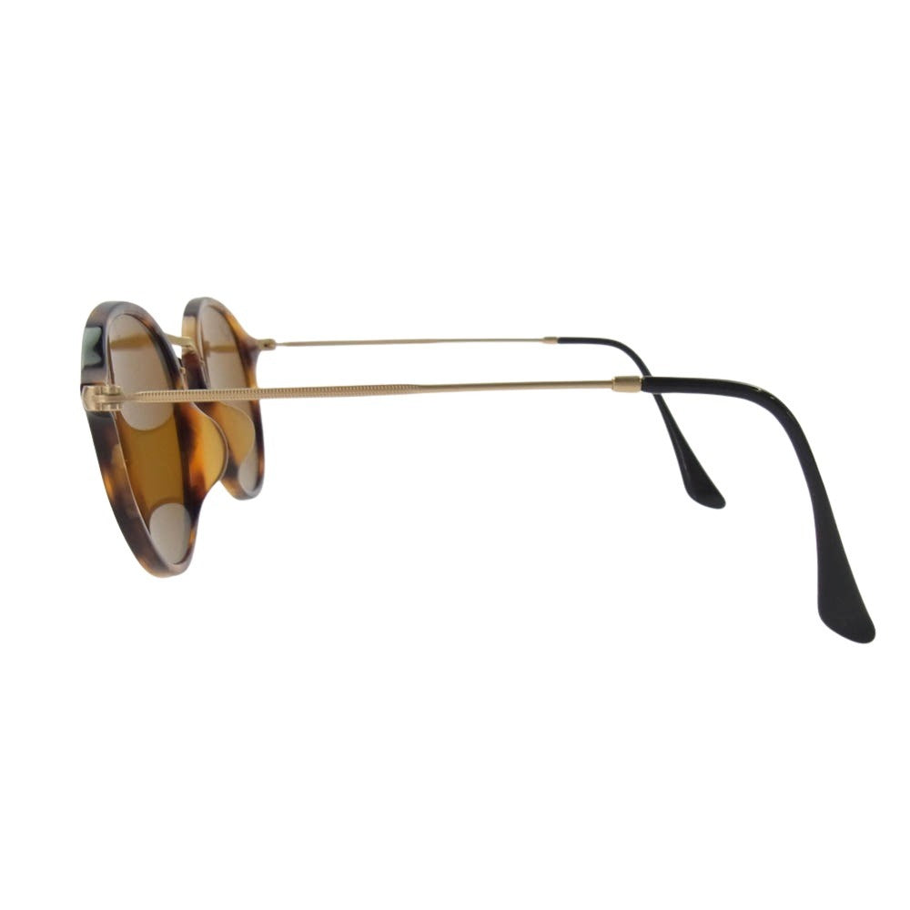 Ray-Ban レイバン RB2447F ROUND FLECK サングラス ブラウン系 49□21　145【中古】