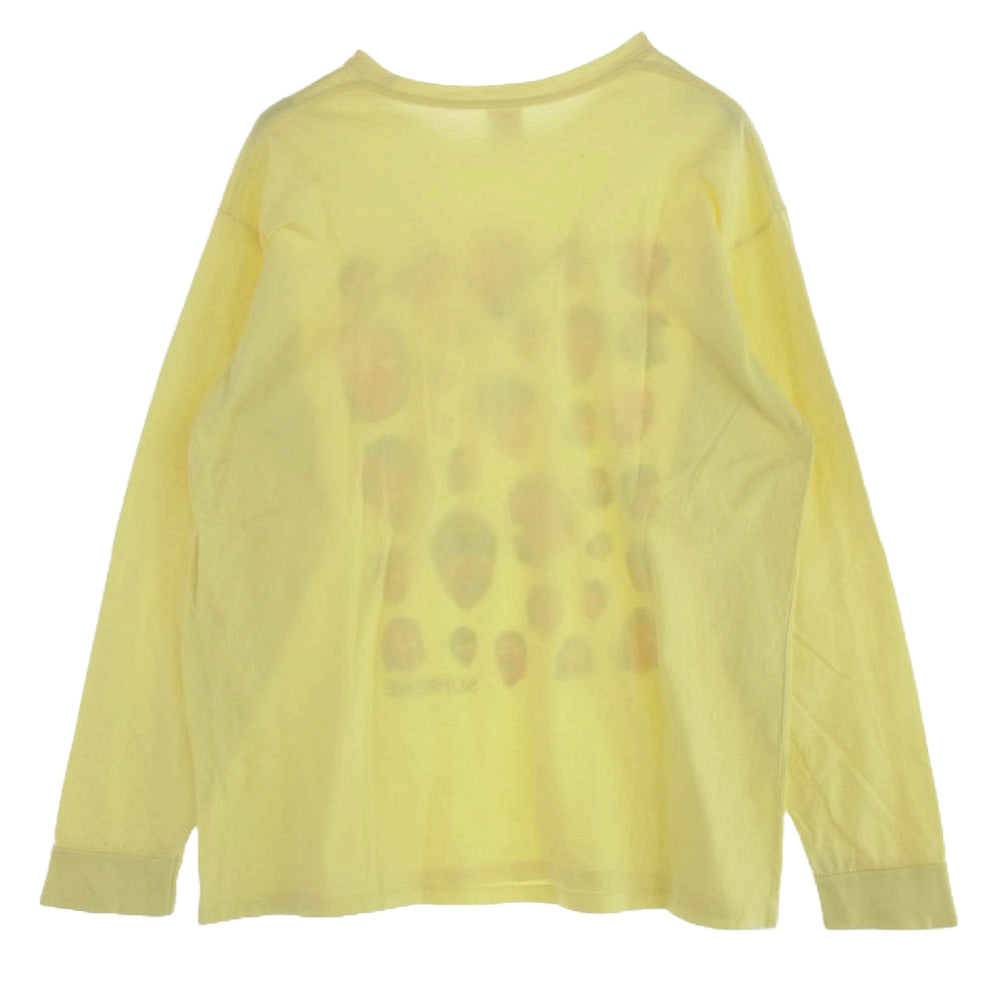 Supreme シュプリーム 19AW Faces LS Tee フェイス 長袖 Tシャツ イエロー系 XL【中古】