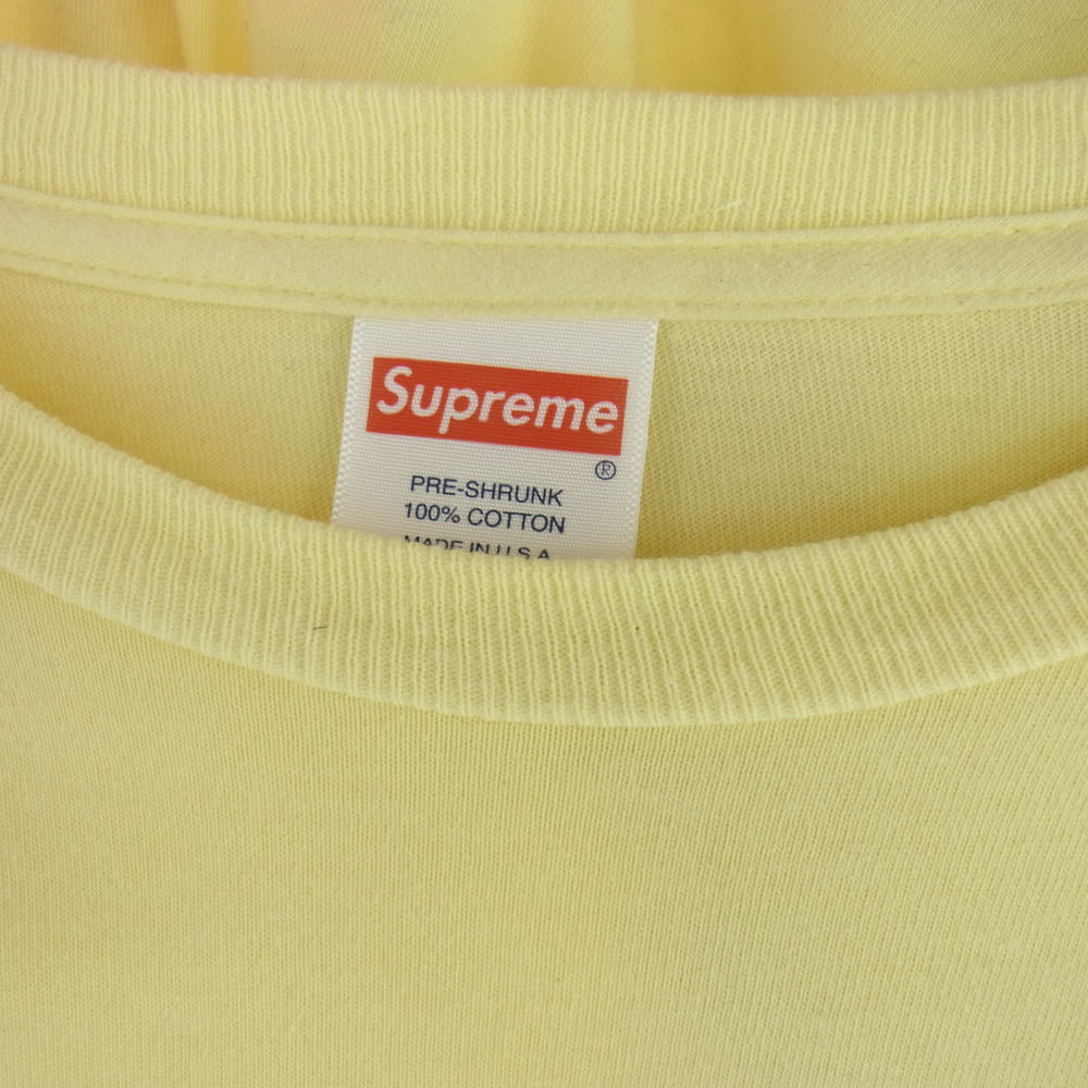 Supreme シュプリーム 19AW Faces LS Tee フェイス 長袖 Tシャツ イエロー系 XL【中古】
