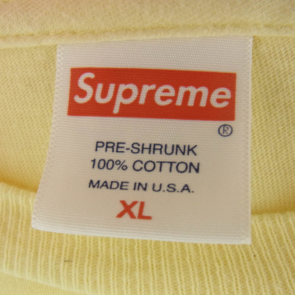 Supreme シュプリーム 19AW Faces LS Tee フェイス 長袖 Tシャツ イエロー系 XL【中古】