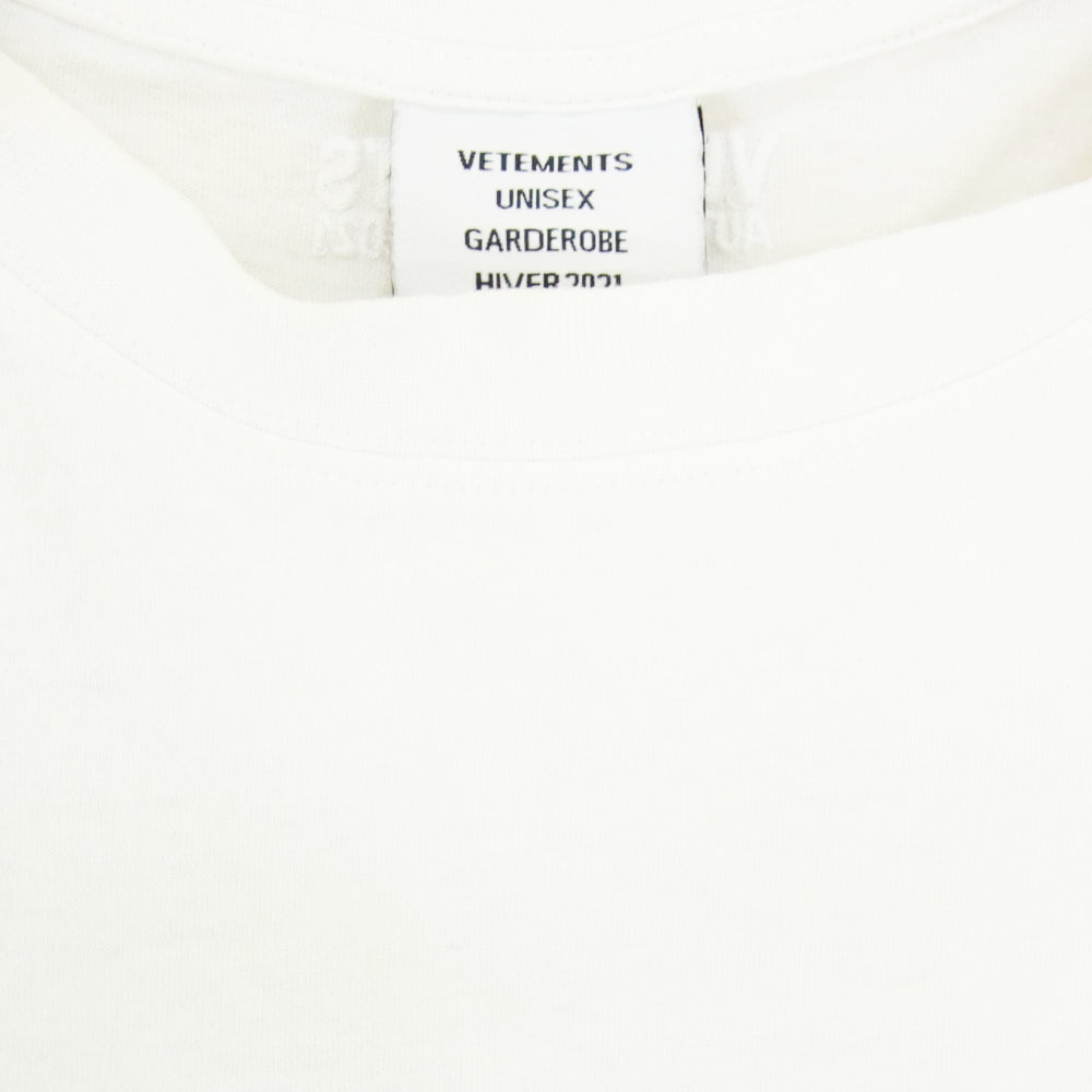 VETEMENTS ヴェトモン 20SS UAH21TR512 Male Female Fuck Off T Shirt 半袖 Tシャツ ホワイト系 S【中古】
