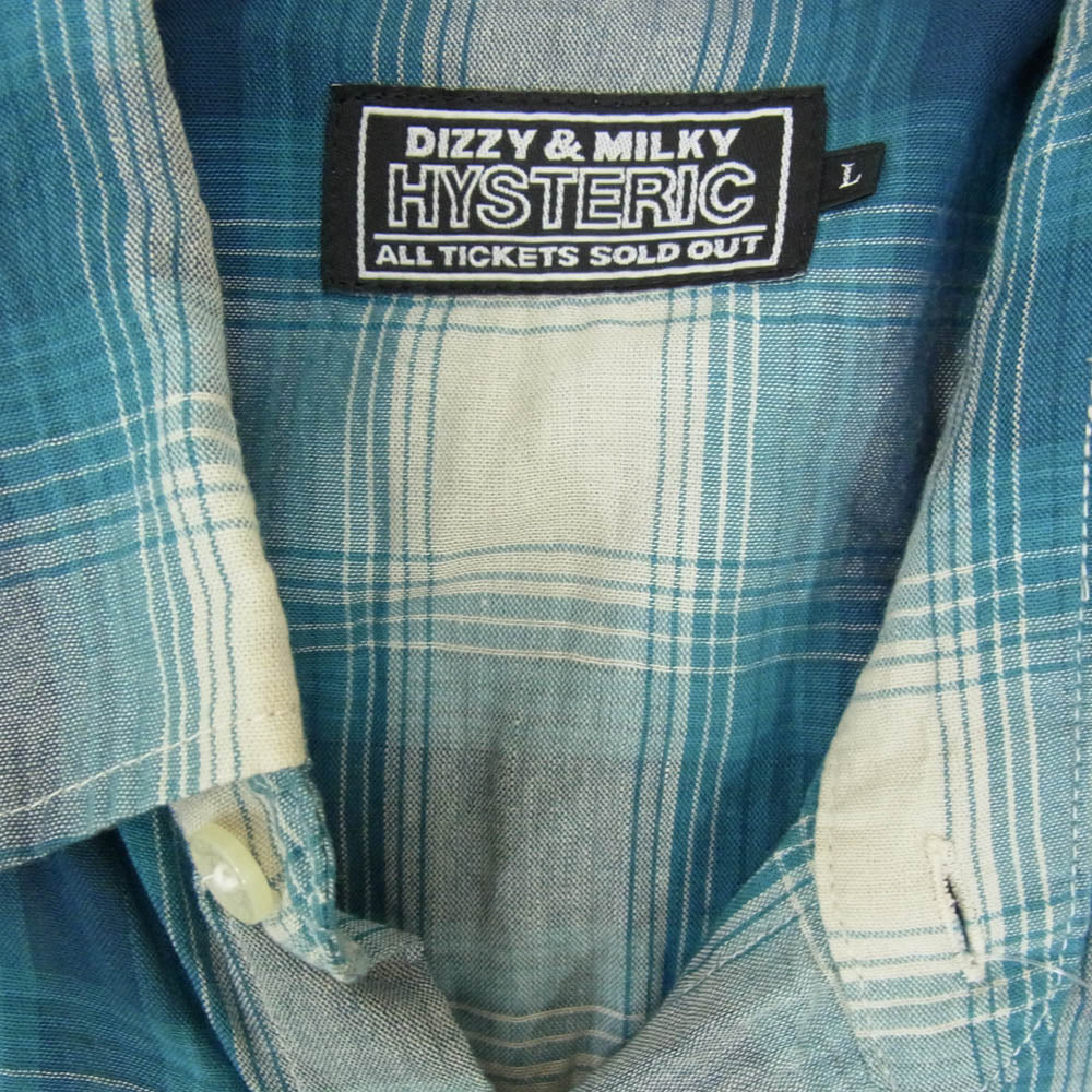 HYSTERIC GLAMOUR ヒステリックグラマー 02221AH03 02221AH03 SOCIAL CLUB GIRL 刺繍 ウエスタン シャツ グリーン系 L【中古】