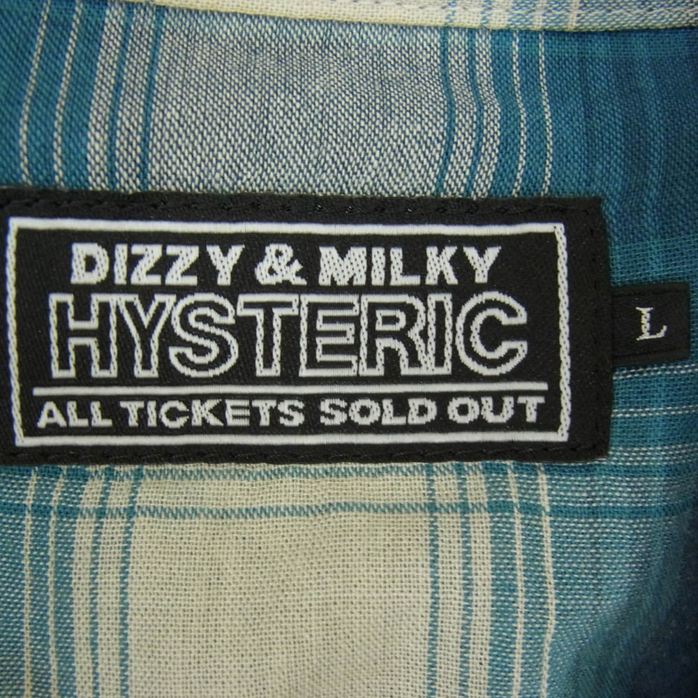 HYSTERIC GLAMOUR ヒステリックグラマー 02221AH03 02221AH03 SOCIAL CLUB GIRL 刺繍 ウエスタン シャツ グリーン系 L【中古】