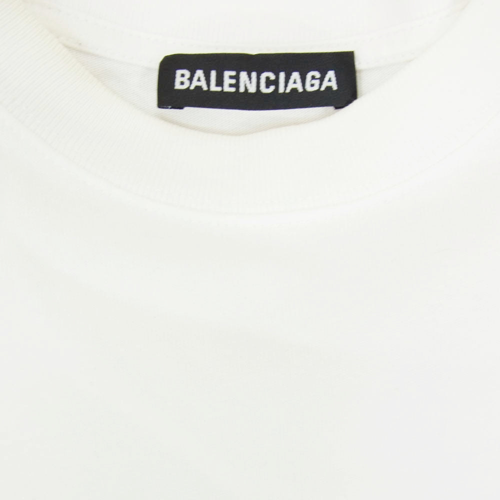 BALENCIAGA バレンシアガ 20SS JP57 2019 03150 SYMBOLIC LOGO TEE ロゴ 半袖 Tシャツ ホワイト系 XS【中古】