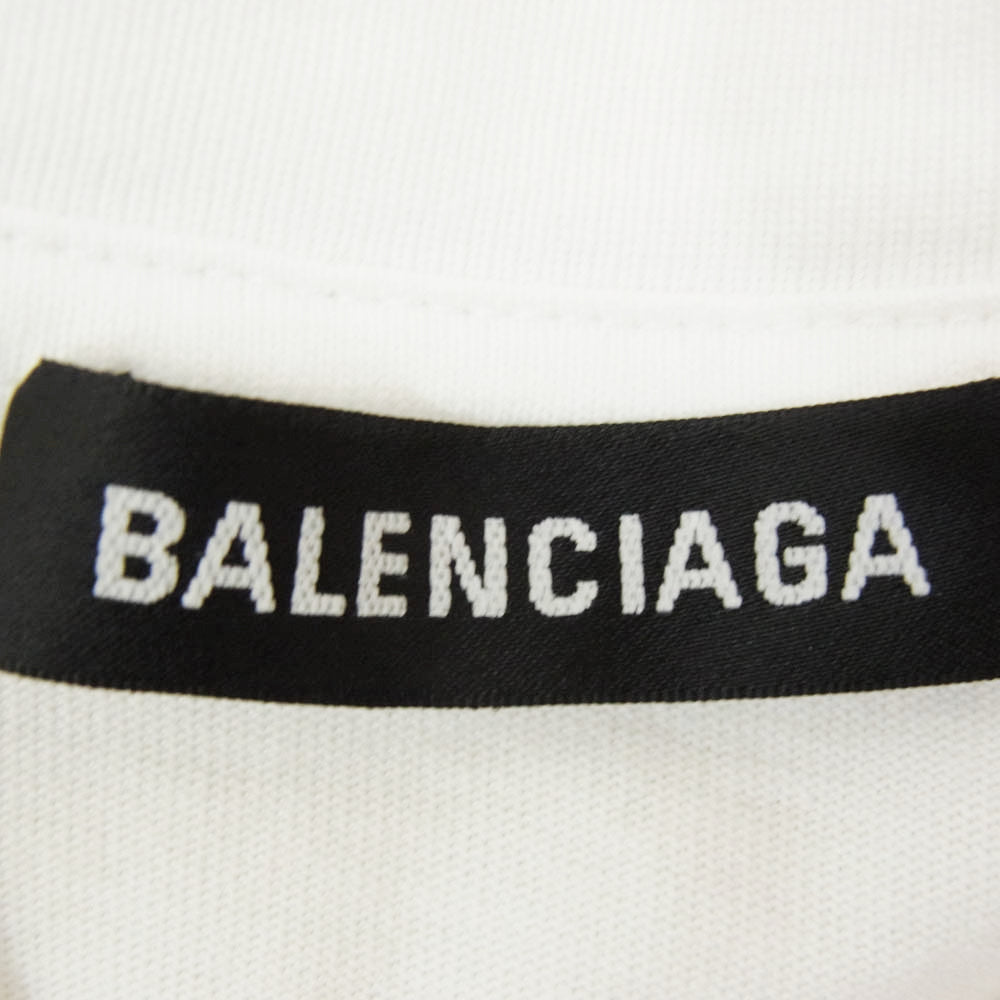 BALENCIAGA バレンシアガ 20SS JP57 2019 03150 SYMBOLIC LOGO TEE ロゴ 半袖 Tシャツ ホワイト系 XS【中古】