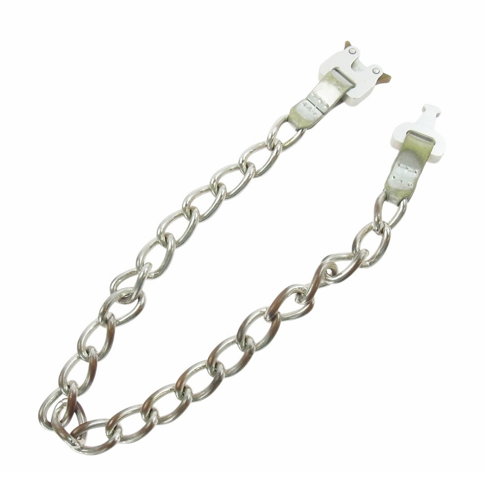 アリクス AAUJW0003OT01 GRY0002 CHAIN NECKLACE W LEATHER DETAILS ネックレス シルバー系【中古】