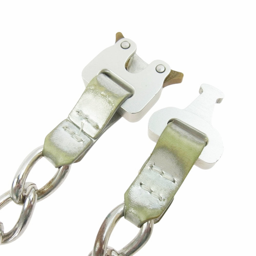 アリクス AAUJW0003OT01 GRY0002 CHAIN NECKLACE W LEATHER DETAILS ネックレス シルバー系【中古】