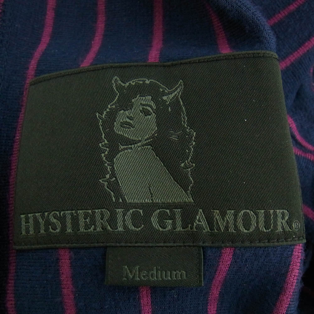 HYSTERIC GLAMOUR ヒステリックグラマー ストライプ セットアップ ネイビー系 上：M　下：S【中古】
