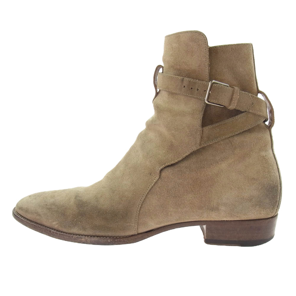 SAINT LAURENT サンローラン 498372 BT300 9870 WYATT 30 JODHPUR BOOTS ワイアット ジョッパーズ アンクル ブーツ ライトブラウン系 41.5【中古】
