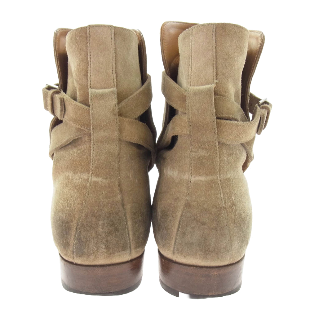 SAINT LAURENT サンローラン 498372 BT300 9870 WYATT 30 JODHPUR BOOTS ワイアット ジョッパーズ アンクル ブーツ ライトブラウン系 41.5【中古】