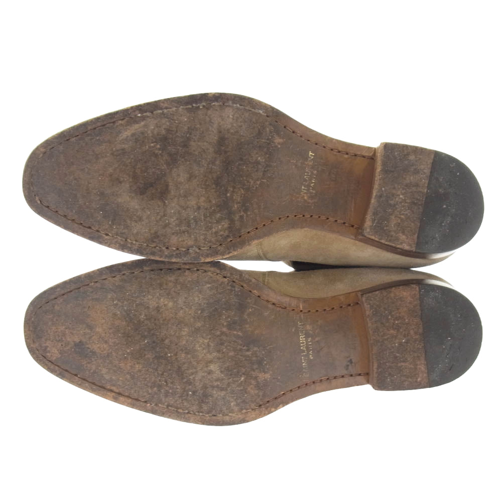 SAINT LAURENT サンローラン 498372 BT300 9870 WYATT 30 JODHPUR BOOTS ワイアット ジョッパーズ アンクル ブーツ ライトブラウン系 41.5【中古】